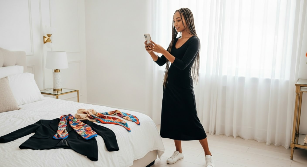 Intemporelle et pleine de caractère, cette robe noire en laine incarne l’élégance sobre et le confort assumé.